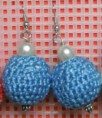 Pendientes bola ganchillo